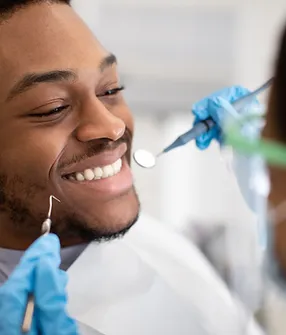 Natural smile representing the metal-free porcelain crown offer